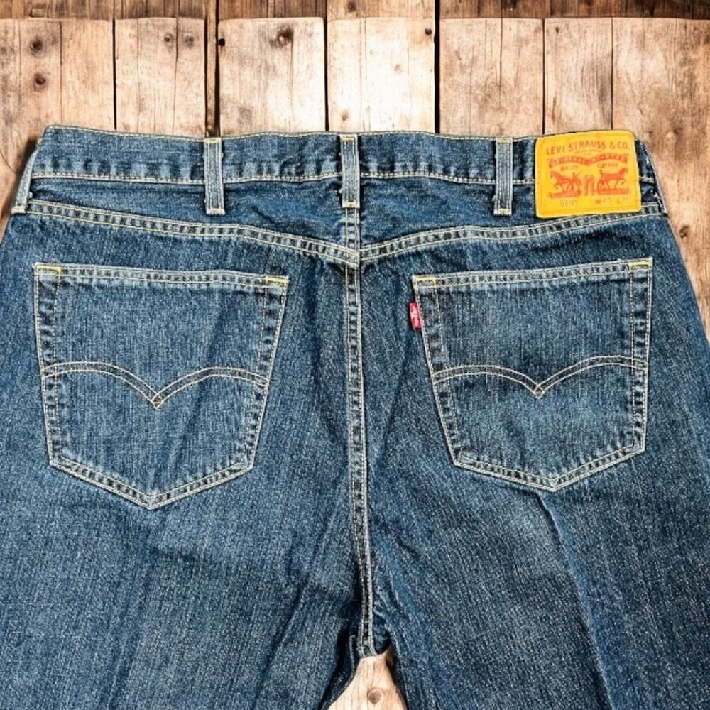 Levis 559 jeans men 40x30 blue denim big tall casual straight - Picture 5 of 10